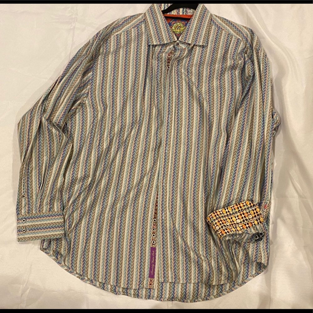 Robert Graham Mens 3XL Button Down Shirt flashy